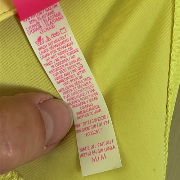 Victoria’s Secret yellow bikini swim top with rhinestones size medium - Picture 4 of 16